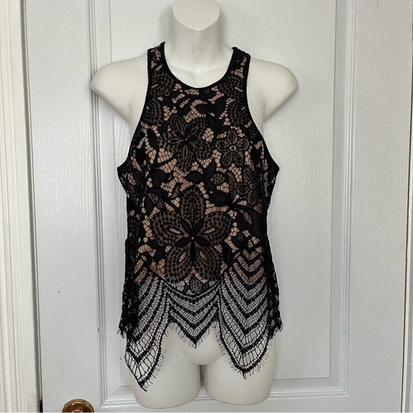 Express Black Lace Sleeveless Top XS Women - Picture 1 of 10